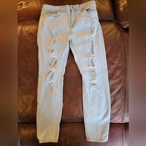 Light Blue jeans size 28 distressed Forever 21 excellent condition
